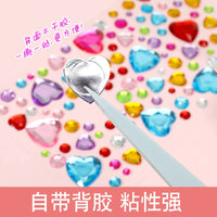 Kids' 3D Gemstone Stickers for Decoration and Reward - Cartoon Princess Design