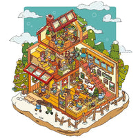 3D Diorama Sticker Kit for DIY Miniature Scenes - Korean Style Stress Relief Christmas Cartoon PET Stickers