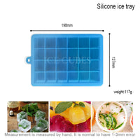 Summer Ice Cube Tray Silicone 15/24 Grids Multi-color Ice Mold for Home Kitchen Tools