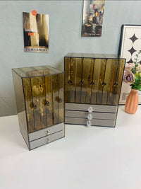 Large Capacity Jewelry Box Organizer with Display Stand for Earrings Necklaces Bracelets