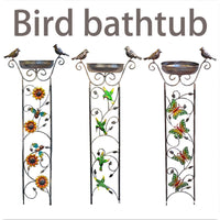 Garden Lawn Metal Bird Feeder Climbing Frame Yard Decoration Bird Bath