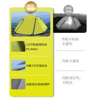 Lightweight 2-Person Waterproof Camping Tent with Aluminum Poles for Hiking and Backpacking