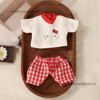 BJD Doll Clothes KT Plaid Casual Outfit Set
