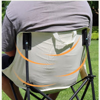 Portable Outdoor Camping Table and Chair Set with Moon Chairs and Roll-Up Table