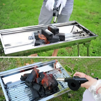 Manual Hand Crank BBQ Air Blower for Outdoor Grilling and Fire Starting
