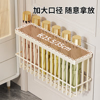 Magnetic/Adhesive Umbrella Holder for Entryway, Wall-Mounted Drip Tray Umbrella Stand