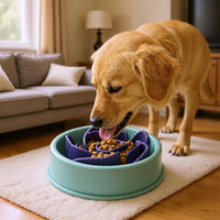 Silicone Slow Feeder Mat with Suction Cups for Dogs, Anti-Gulping Insert for Pet Bowls