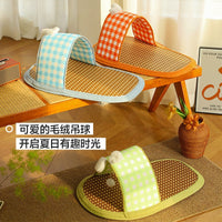 Pet Cooling Mat Rattan Weave Summer Dog Cat Bed Pad