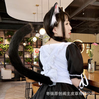 Handmade Cat Ear Headband and Tail Cosplay Accessory Set