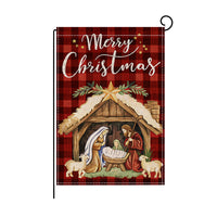 Christmas Holiday Garden Flag Double-Sided Polyester Outdoor Yard Decoration