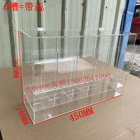 6-Slot Acrylic Refill Storage Box, Stackable TCG Organizer, Trading Card Holder, Sports Card Dispenser