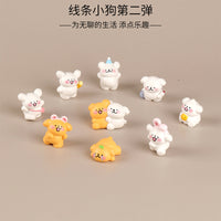 Cute Line Art Dog Desktop Ornament for Office & Home Decor