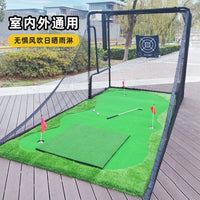 B.C.GOLF Golf Chipping Net Practice Cage with Hitting Mat for Indoor Swing Training