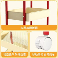 Multi-Layer Rolling Utility Cart with Wheels for Kitchen and Storage