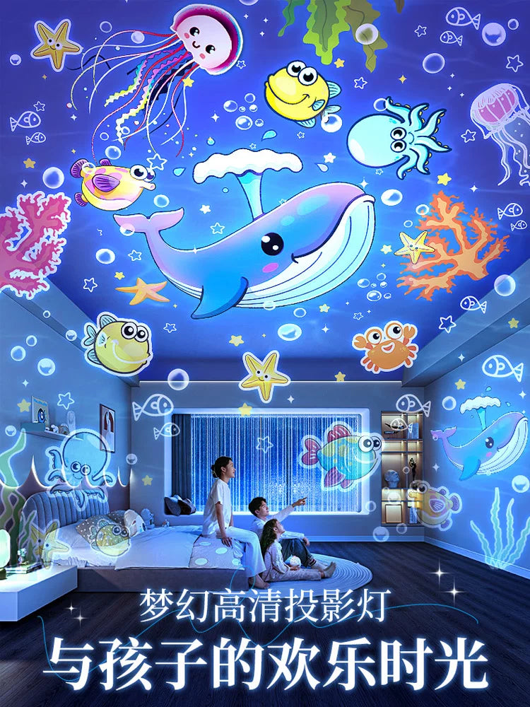 Starry Sky Projector Night Light with Music Box for Kids Bedroom Ambiance and Gifts