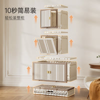 Stackable Storage Cabinet for Clothes, Toys, and Sundries - Bedroom & Living Room Organizer