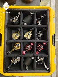 Hard Shell Fishing Reel Storage Case for Spinning and Baitcasting Reels, Waterproof Tackle Box