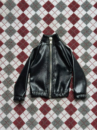 BJD Doll Retro American Style PU Leather Jacket for 1/4 and 1/6 Scale Dolls