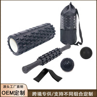Hollow Crescent Yoga Foam Roller Set with Massage Stick and Myofascial Release Ball