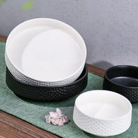 Hammered Ceramic Ikebana Flower Pot with Kenzan for Japanese and Chinese Floral Arrangements