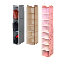 P66D Drawer Type Hanging Closet Organizer with Multi-layer Storage Bags for Dormitory Wardrobe