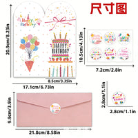 New Birthday Card Creative Folding English Happy Birthday Card Children's Birthday Gift Blessing Message Card