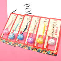 Japanese Lucky Cat Wind Chime with Starry Sky Design, Pearlescent Water Bell Hanging Ornament