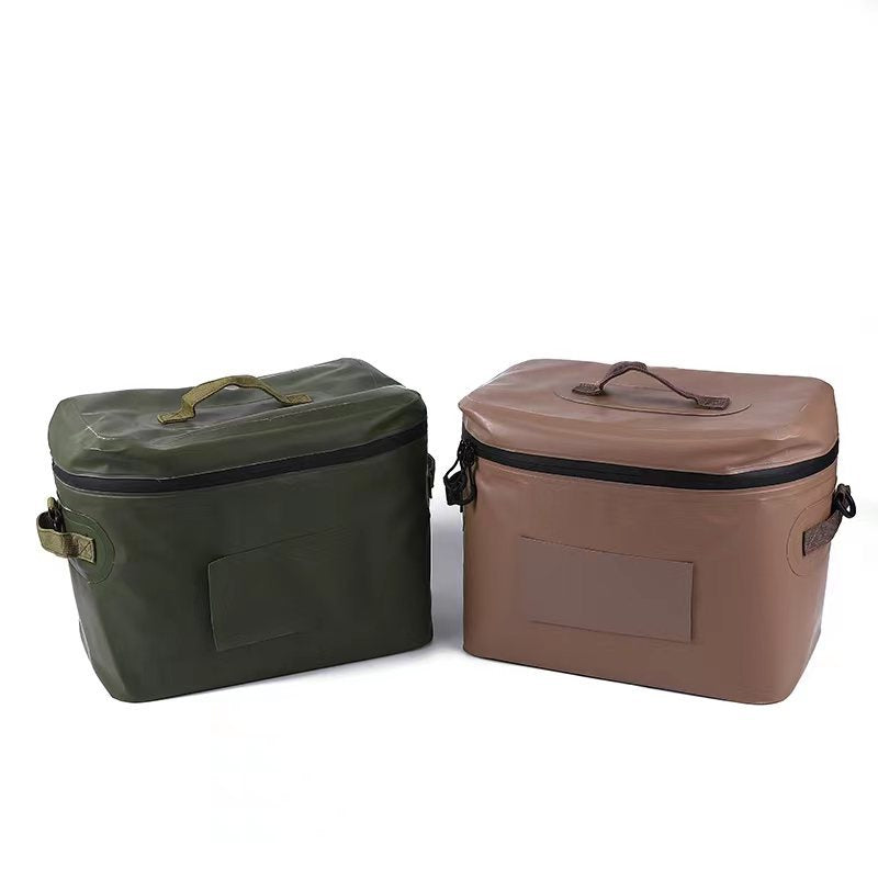 Portable Insulated Cooler Bag for Outdoor Camping - Large Capacity, Waterproof PVC