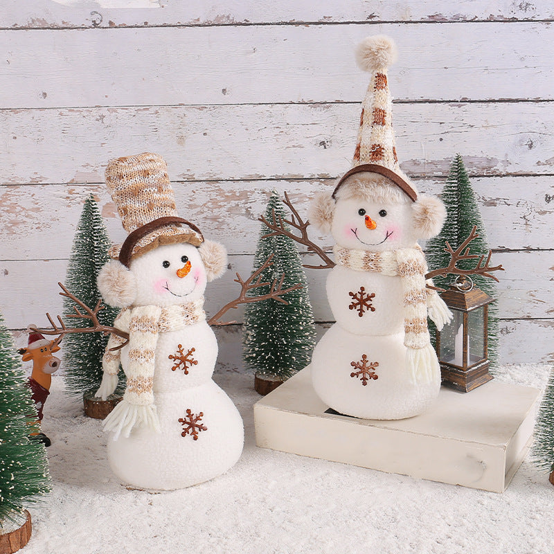 Christmas Snowman Figurine Desktop Decoration