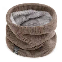 Unisex Winter Fleece Lined Neck Warmer Scarf for Outdoor Cycling and Daily Wear