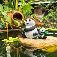 Cute Panda Fishing Ornament for Aquarium, Fish Pond, or Garden Decor