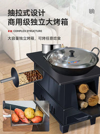 Portable Wood Burning Stove with Oven and Water Heater for Indoor/Outdoor Use