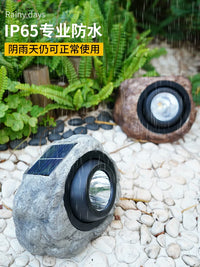 Solar Powered Rock Landscape Spotlights for Outdoor Garden & Yard Decor