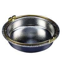 Japanese Style Sukiyaki Hot Pot 304 Stainless Steel Hammered Cookware with Handles