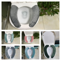 Flannel Memory Foam Toilet Seat Cushion with TPR Adhesive