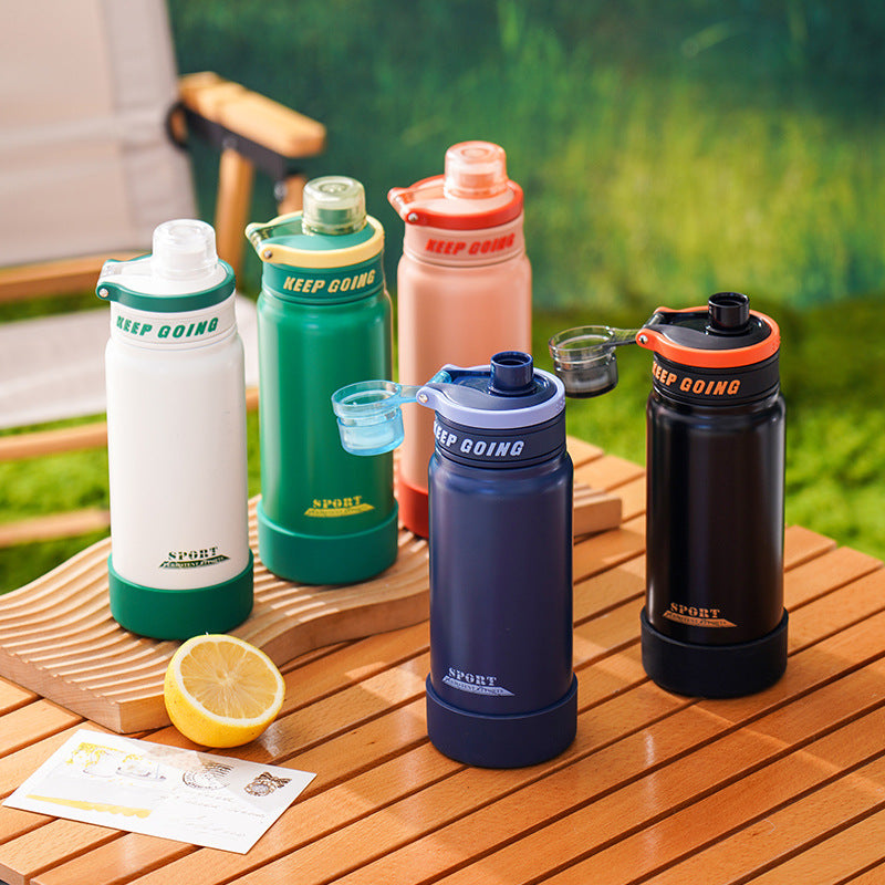Minimalist 316 Stainless Steel Insulated Water Bottle for Outdoor Sports & Travel, Large Capacity Portable Flask