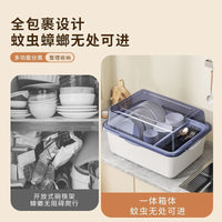 Dish Drying Rack with Lid and Drainer for Kitchen Countertop