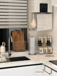 Stainless Steel Kitchen Utensil Hanging Rack with Movable Hooks