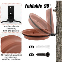 Hanging Bird Feeder and Waterer Tray Set for Garden and Outdoor Use