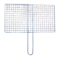 Portable BBQ Grilling Basket with Foldable Handle for Fish and Meat