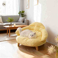 Elevated Pet Sofa Bed with Removable Washable Cover for Cats and Small Dogs