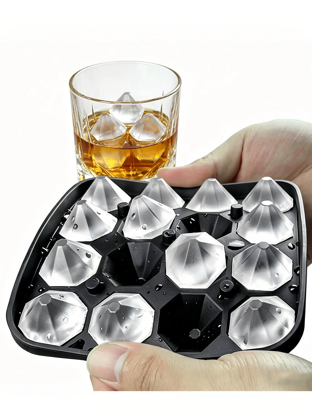 Diamond Ice Cube Mold for Whiskey and Cocktails