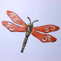 Outdoor Vintage Iron Dragonfly Wall Decor for Garden Patio Balcony Kids Room