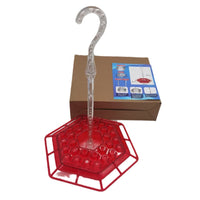 Hexagonal Hanging Hummingbird Feeder with Hook for Garden