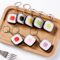 Realistic Japanese Sushi Rice Ball Keychain Pendant Food Model Toy