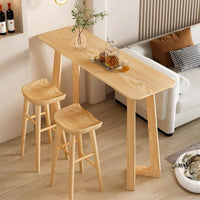 Nordic Solid Wood Dining Table, Small Household Bar Table, Window Bar, Homestay Wall Bar Table and Chair Set