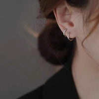 Minimalist Hoop Earrings for Women, Small Circle Cartilage Studs, Hypoallergenic Ear Piercing Jewelry