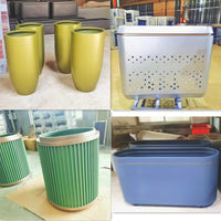 Outdoor Stainless Steel Planter Box Combination Garden Partition Flower Trough Square Metal Iron Art Flower Pot Courtyard Planter