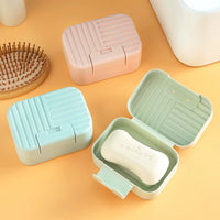 Portable Soap Dish with Lid for Travel and Dormitory Use, Draining Soap Box