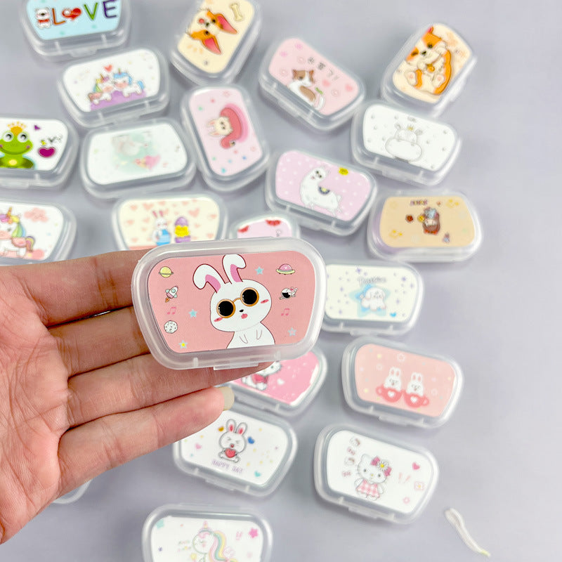 Compact Contact Lens Case with Mirror, Portable Travel Kit for Eyewear